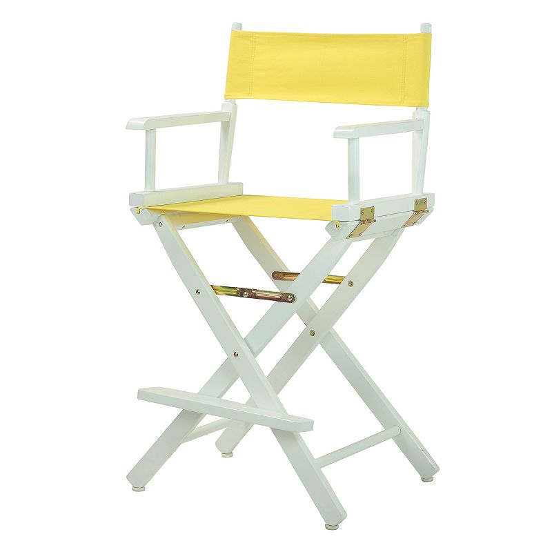 Casual Home 24 White Finish Directors Chair, Yellow
