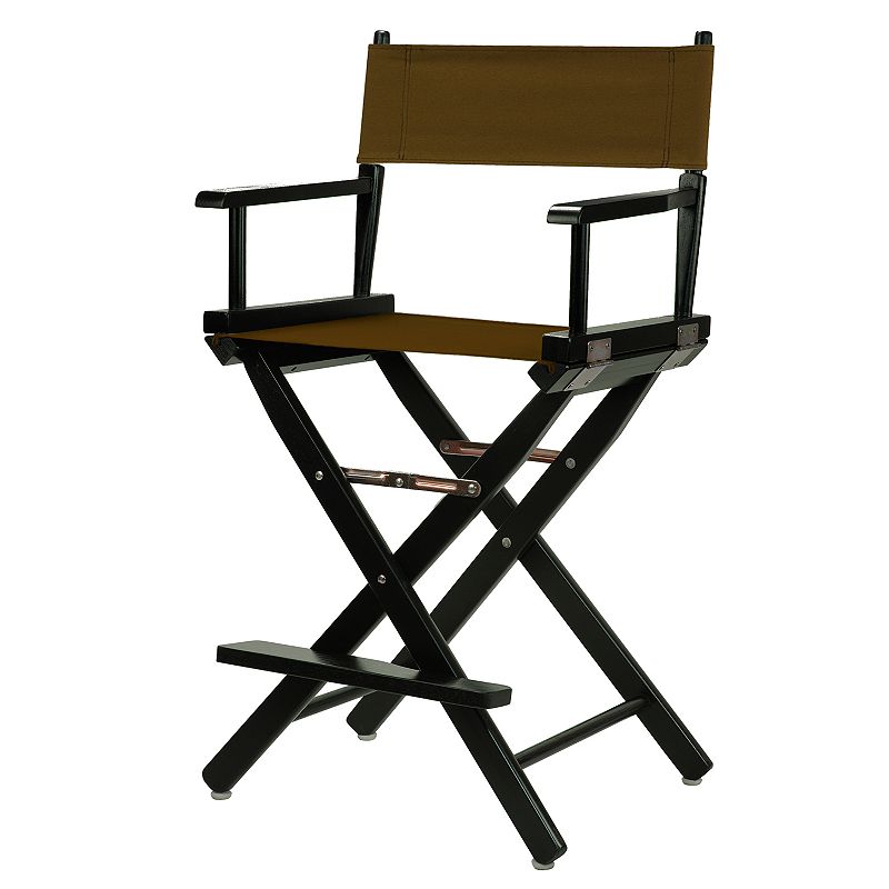 Casual Home 24 Black Finish Directors Chair, Brown