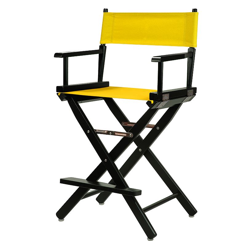 Casual Home 24 Black Finish Directors Chair, Yellow