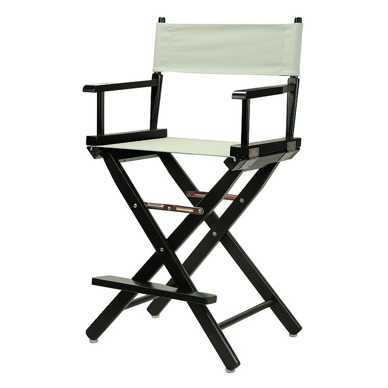 Casual Home 24 Black Finish Directors Chair, Grey