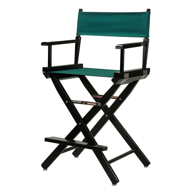 Casual Home 24 Black Finish Directors Chair, Green