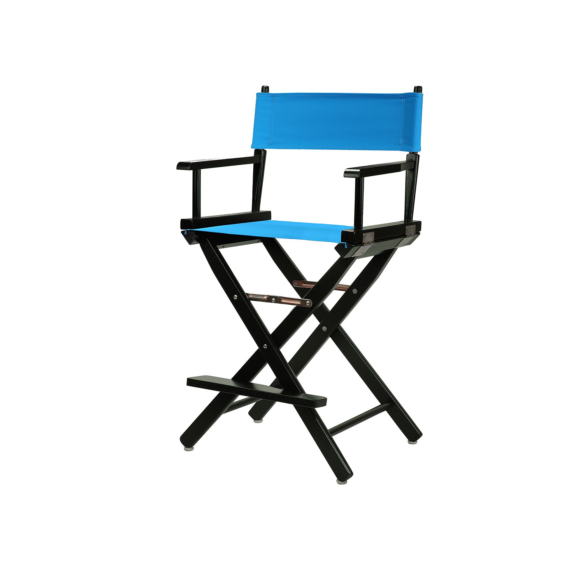 Casual Home 24 Black Finish Directors Chair, Turquoise