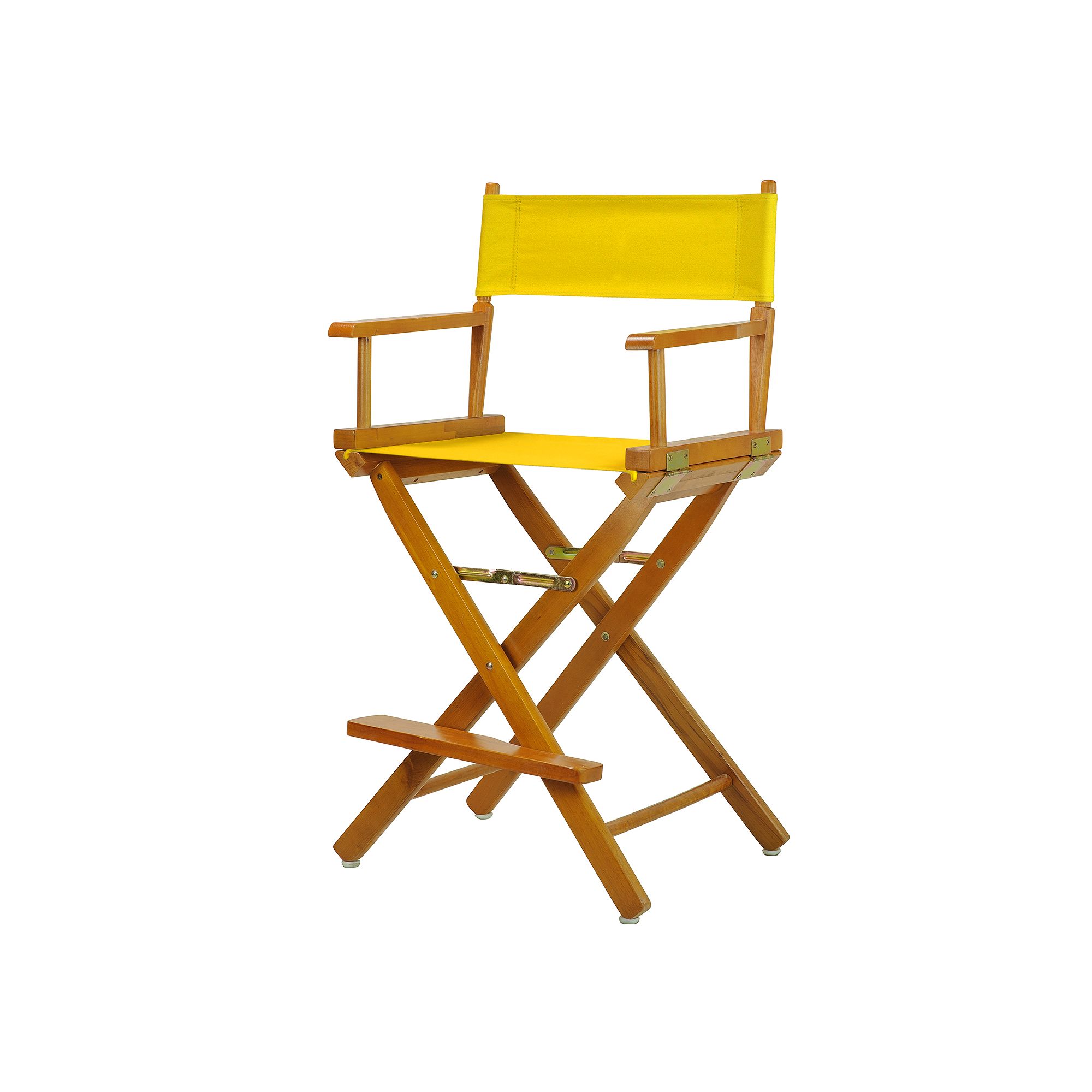 Casual Home 24 Honey Oak Finish Directors Chair, Gold