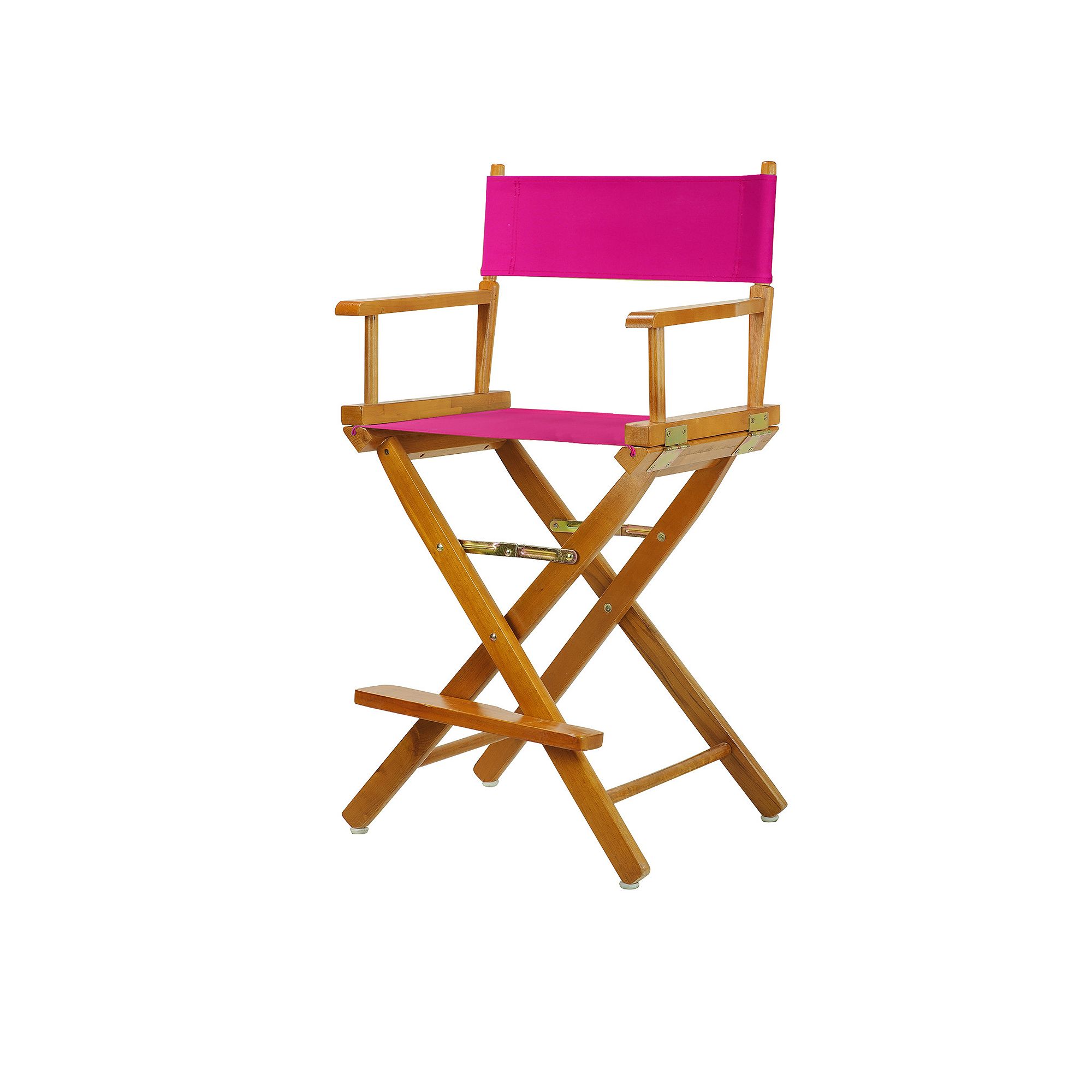 Casual Home 24 Honey Oak Finish Directors Chair, Pink