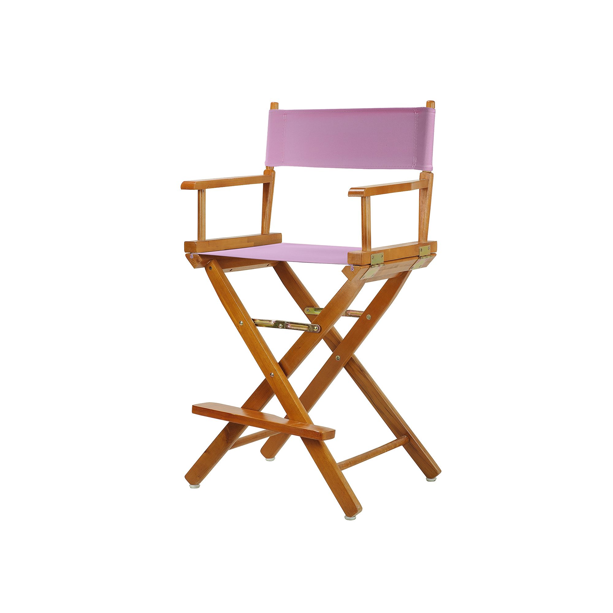 Casual Home 24 Honey Oak Finish Directors Chair, Pink