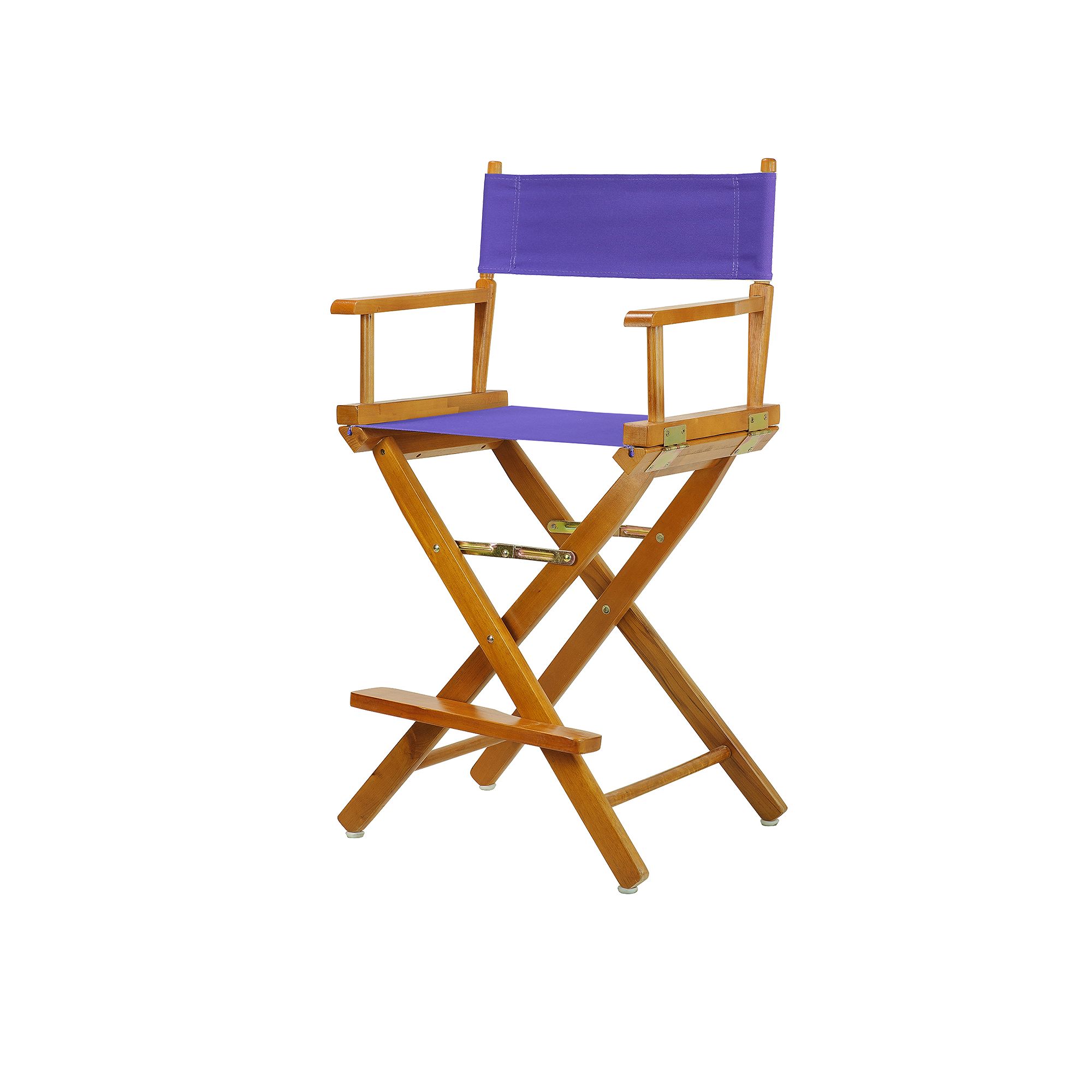 Casual Home 24 Honey Oak Finish Directors Chair, Purple