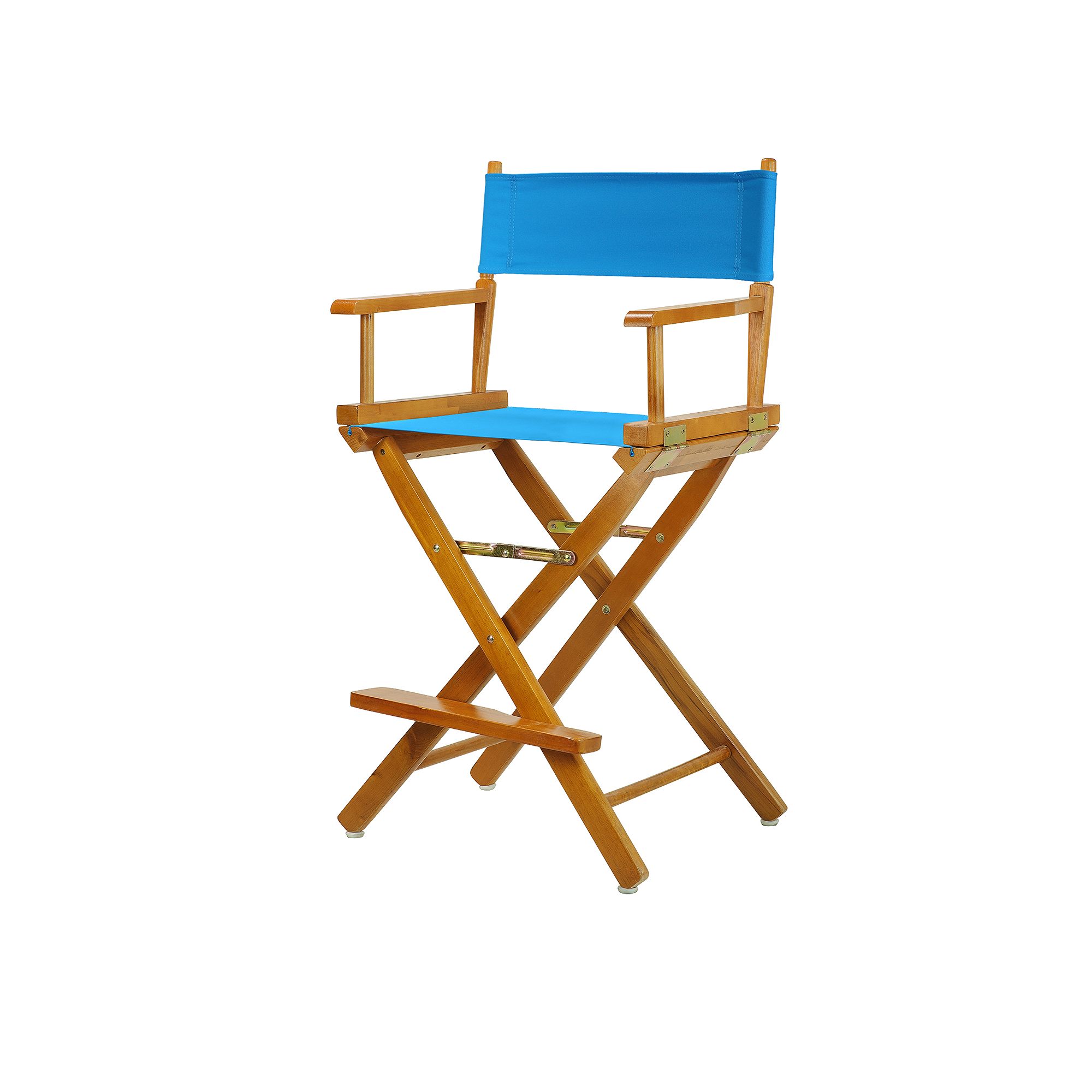 Casual Home 24 Honey Oak Finish Directors Chair, Turquoise