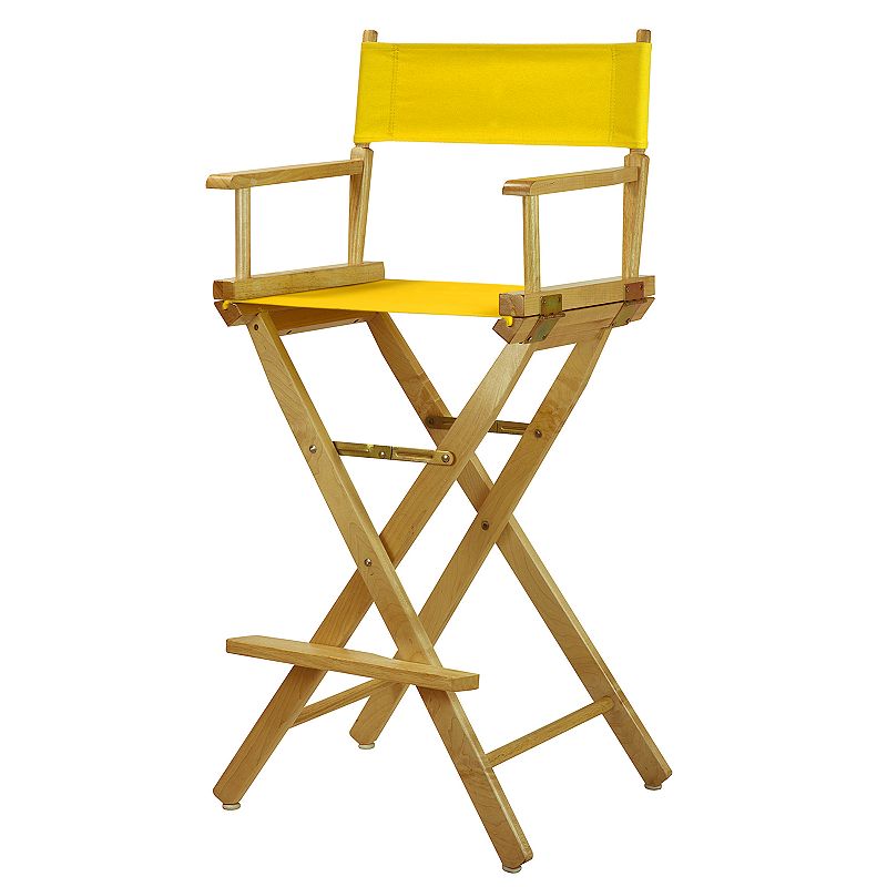 Casual Home 30 Directors Chair Bar Stool, Yellow