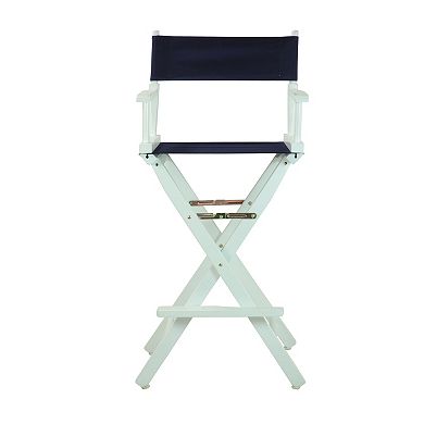 Casual Home 30'' White-Finish Director's Chair Bar Stool