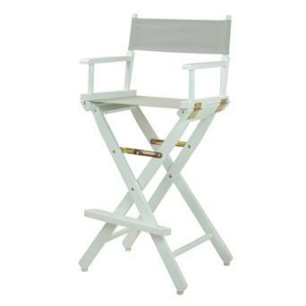 Casual Home 30'' White-Finish Director's Chair Bar Stool