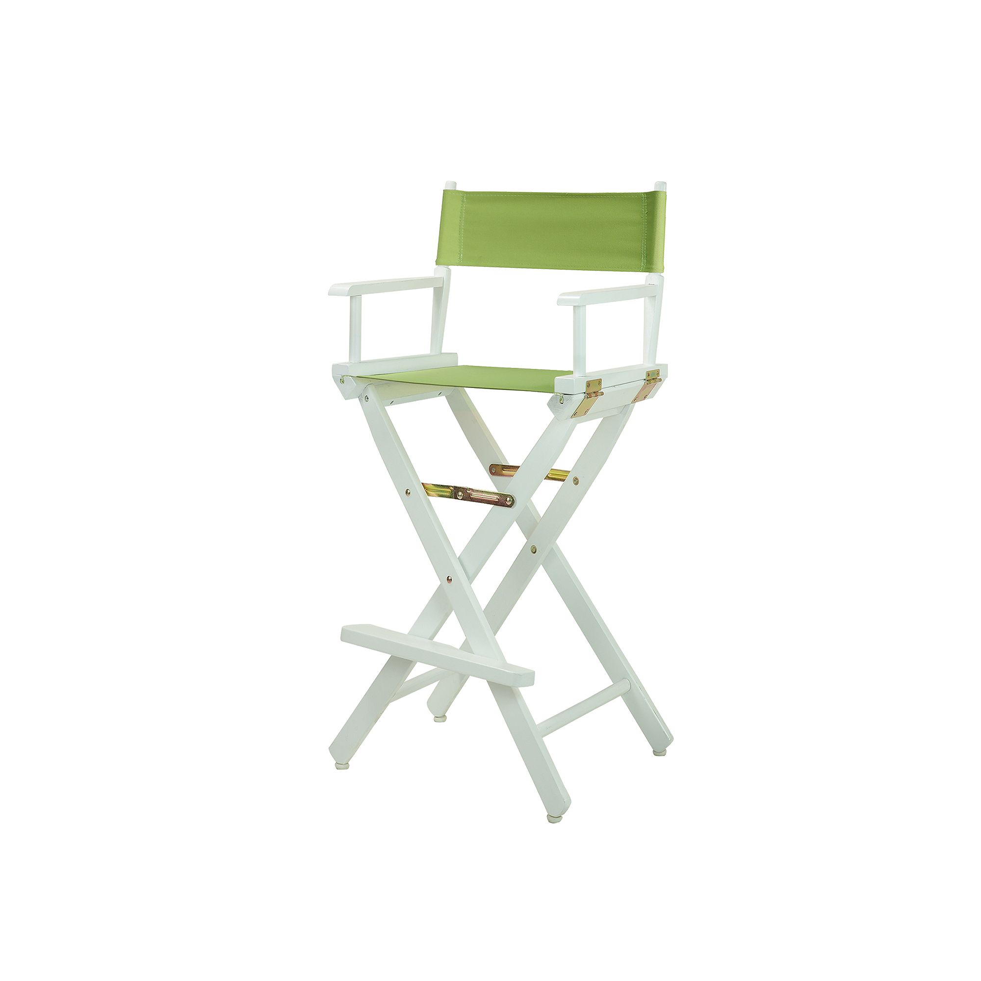 Casual Home 30 White-Finish Directors Chair Bar Stool, Lime Green