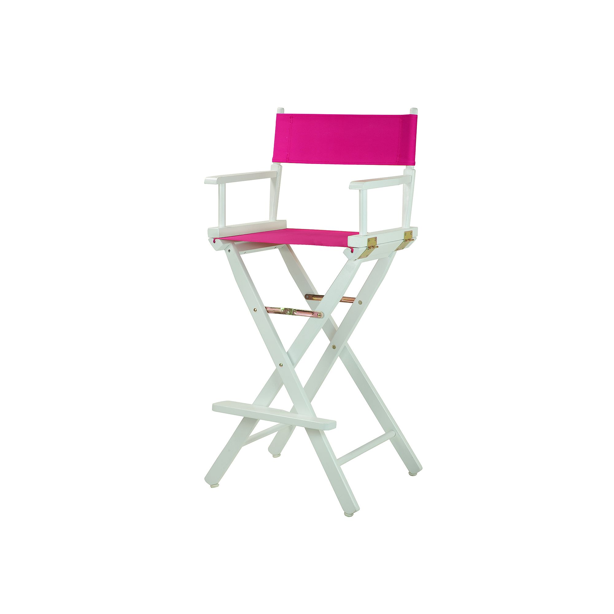 Casual Home 30 White-Finish Directors Chair Bar Stool, Pink