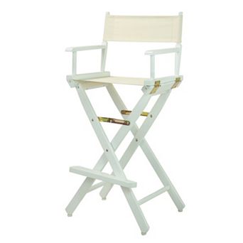 Casual Home 30'' White-Finish Director's Chair Bar Stool