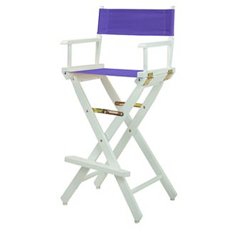 Casual Home 30'' White-Finish Director's Chair Bar Stool