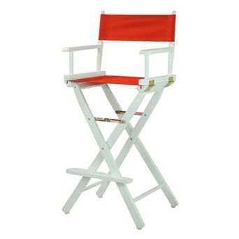 Casual Home 30'' White-Finish Director's Chair Bar Stool