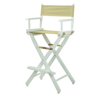 Casual Home 30'' White-Finish Director's Chair Bar Stool