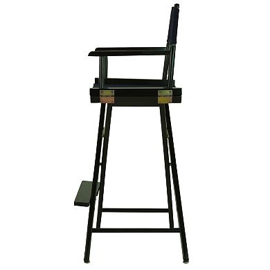 Casual Home 30'' Black Finish Director's Chair Bar Stool