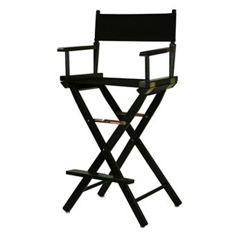 Casual Home 30'' Black Finish Director's Chair Bar Stool