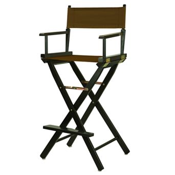 Casual Home 30'' Black Finish Director's Chair Bar Stool