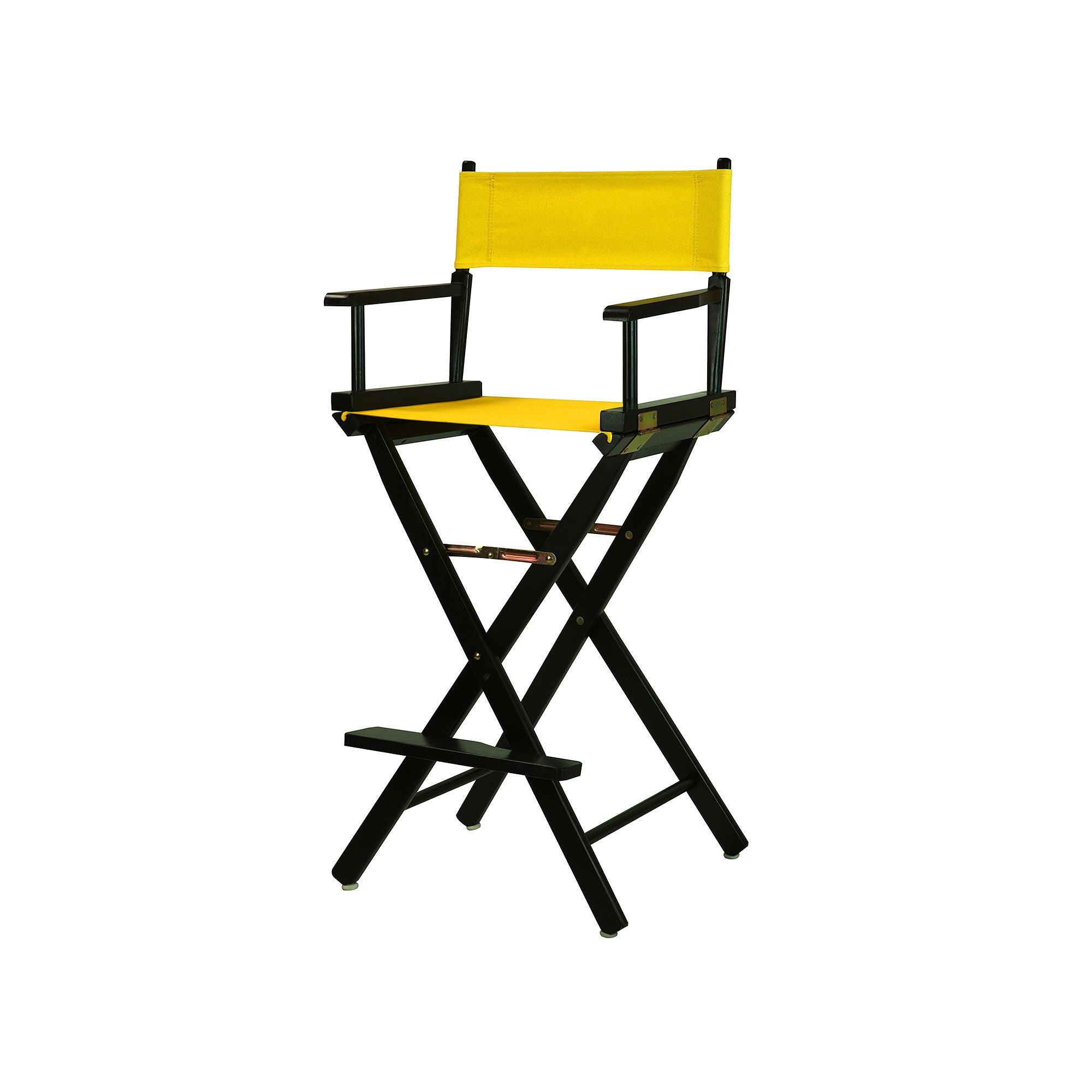 Casual Home 30 Black Finish Directors Chair Bar Stool, Gold