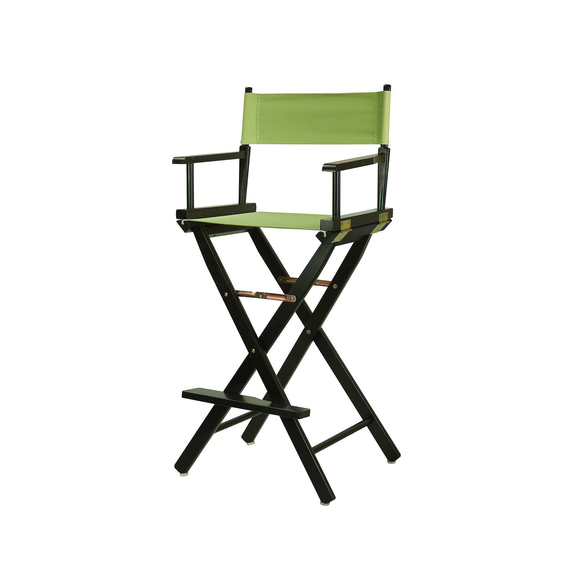 Casual Home 30 Black Finish Directors Chair Bar Stool, Lime Green