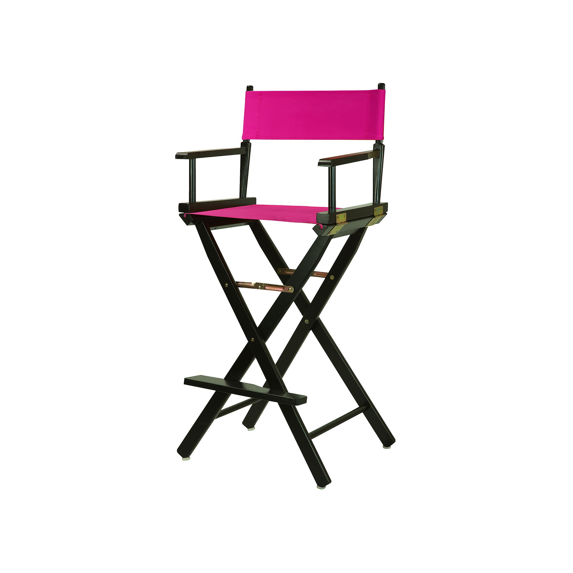 Casual Home 30 Black Finish Directors Chair Bar Stool, Pink