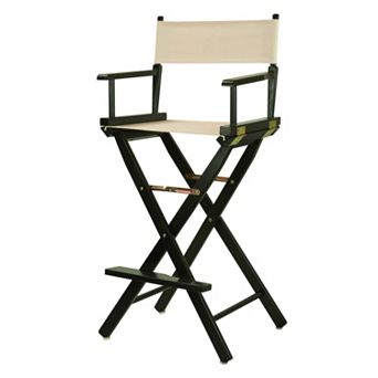 Casual Home 30'' Black Finish Director's Chair Bar Stool