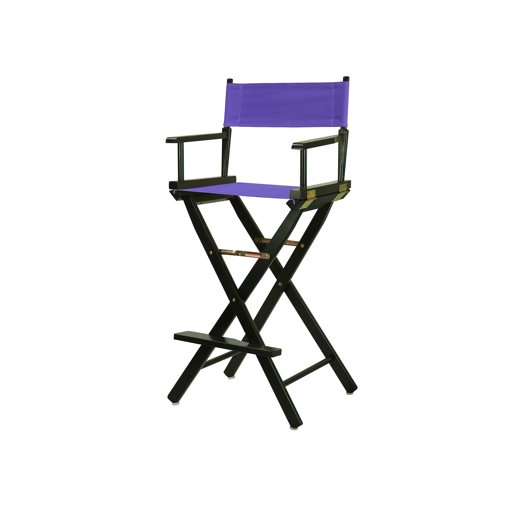 Casual Home 30 Black Finish Directors Chair Bar Stool, Purple