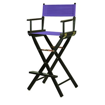 Casual Home 30'' Black Finish Director's Chair Bar Stool