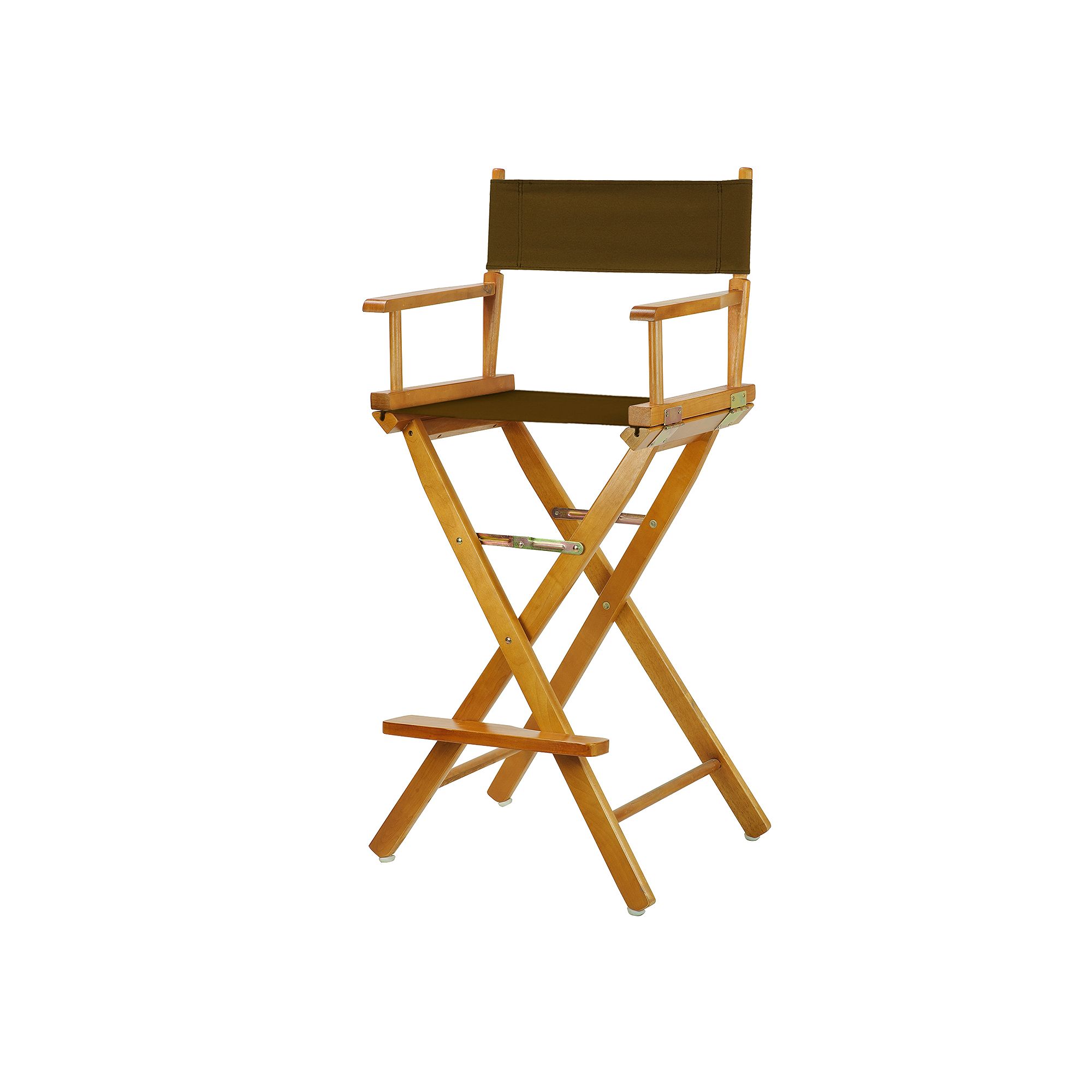 Casual Home 30 Honey Finish Directors Chair Bar Stool, Brown
