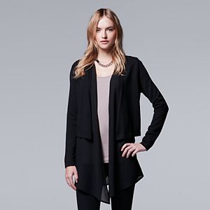 Women's Simply Vera Vera Wang Draped Chiffon Cardigan