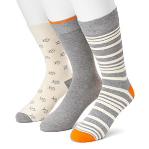 Men's SONOMA Goods for Life™ 3-pack Fish, Striped & Solid Crew Socks
