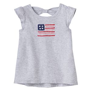 Baby Girl Jumping Beans® Patriotic Bow-Back Tee