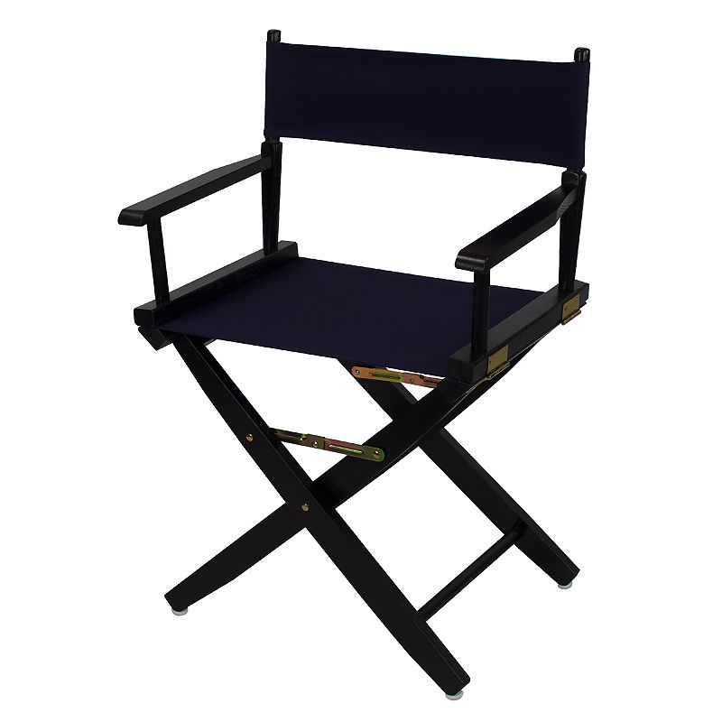 27669018 Casual Home 18 Black Finish Directors Chair, Blue sku 27669018