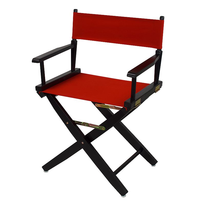 Casual Home 18 Black Finish Directors Chair, Red