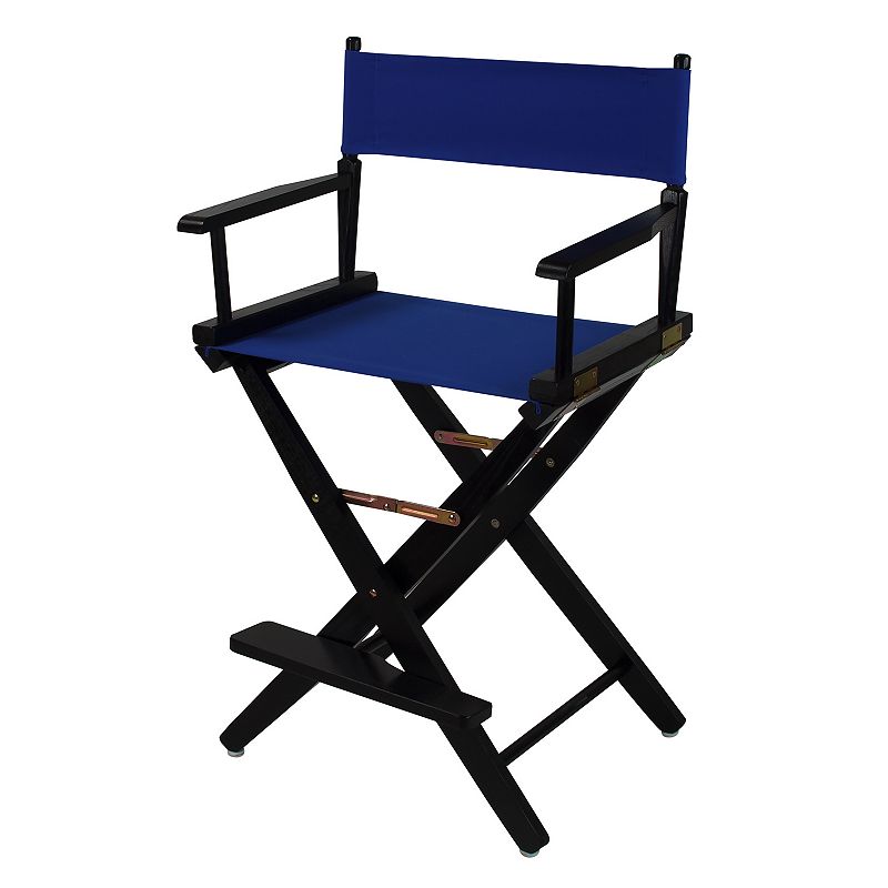 Casual Home 24 Black Finish Directors Chair, Blue