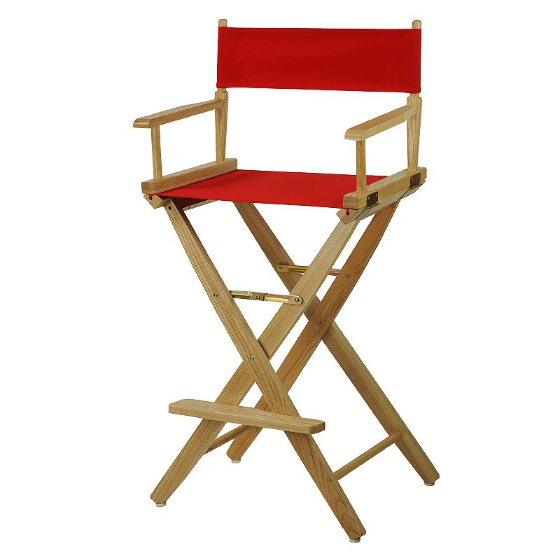 Casual Home 30 Extra-Wide Directors Chair Bar Stool, Red