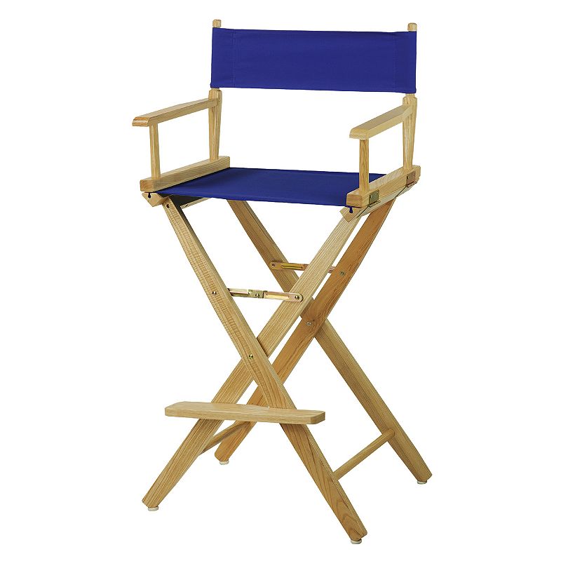 Casual Home 30 Extra-Wide Directors Chair Bar Stool, Blue