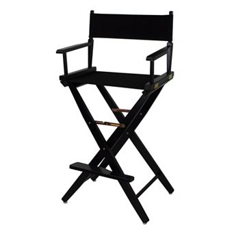 Casual Home 30" Extra-Wide Black Finish Director's Chair Bar Stool