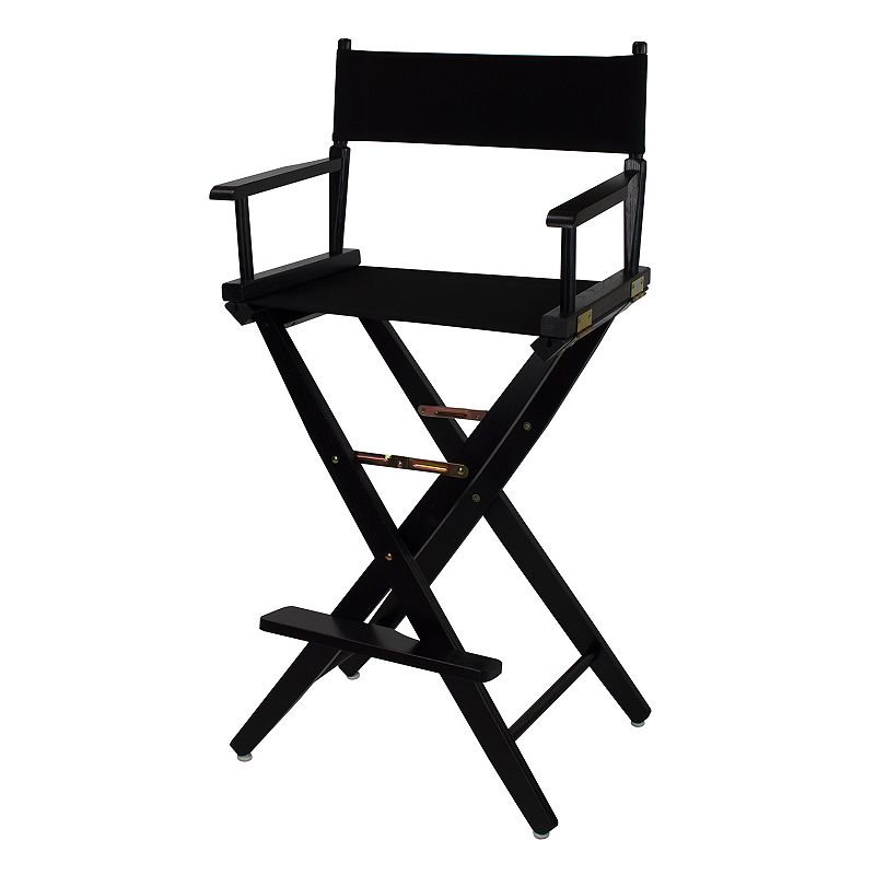 n Trails Extra-Wide Premium 30  Directors Chair Black Frame W/Black Color Cover