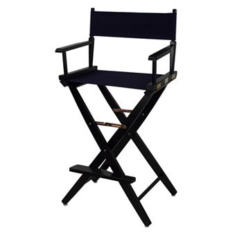 Casual Home 30" Extra-Wide Black Finish Director's Chair Bar Stool