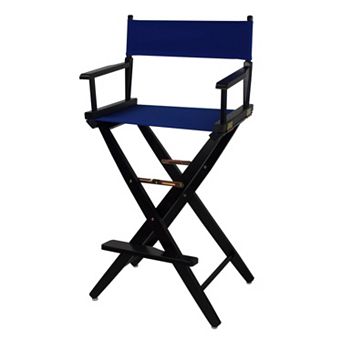 Casual Home 30" Extra-Wide Black Finish Director's Chair Bar Stool