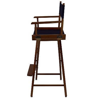 Casual Home 30" Extra-Wide Oak Finish Director's Chair Bar Stool