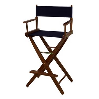 Casual Home 30" Extra-Wide Oak Finish Director's Chair Bar Stool