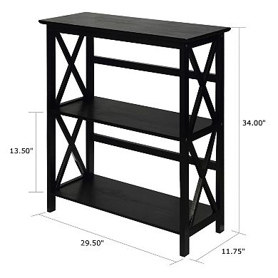 Casual Home Montego 3-Shelf Bookcase