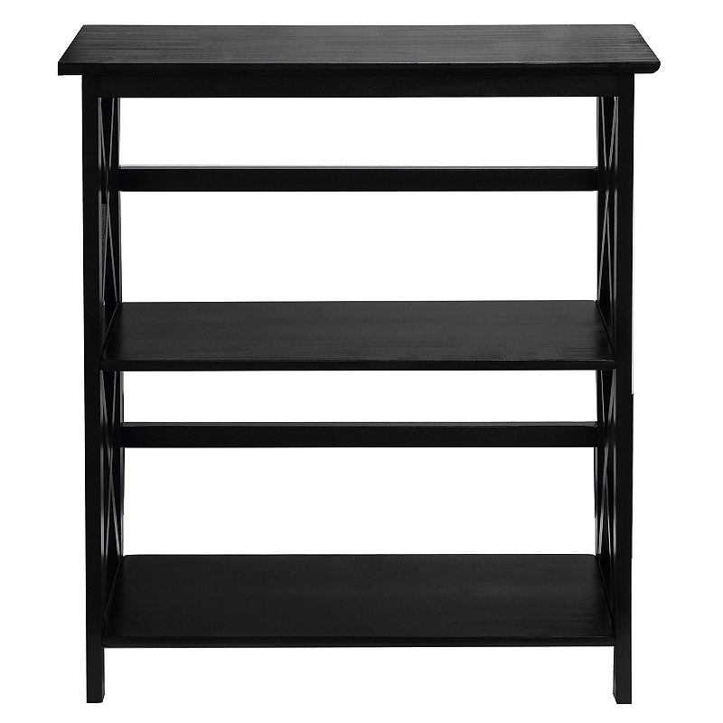 Casual Home Montego 3-Shelf Bookcase, Black