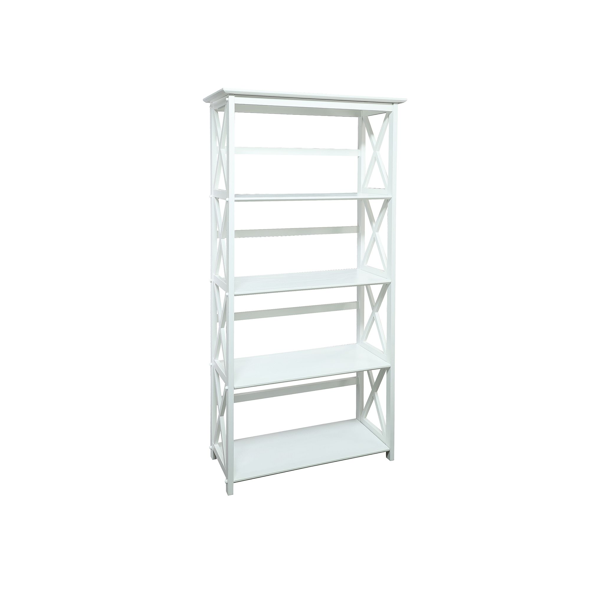 Casual Home Montego 5-Shelf Bookcase, White