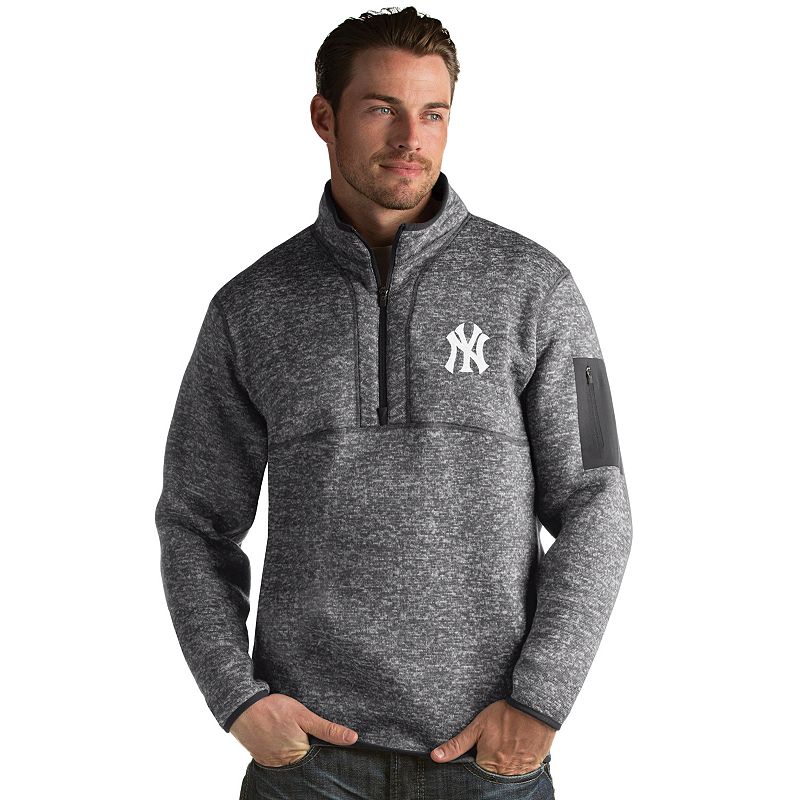 Mens Antigua New York Yankees Fortune Pullover, Size: 3XL, Grey