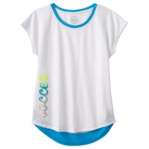 Girls Plus Size SO® Mesh Foil Graphic Tee