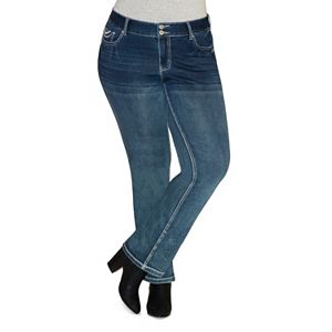 Plus Size Rhythm in Blues Slim Bootcut Jeans